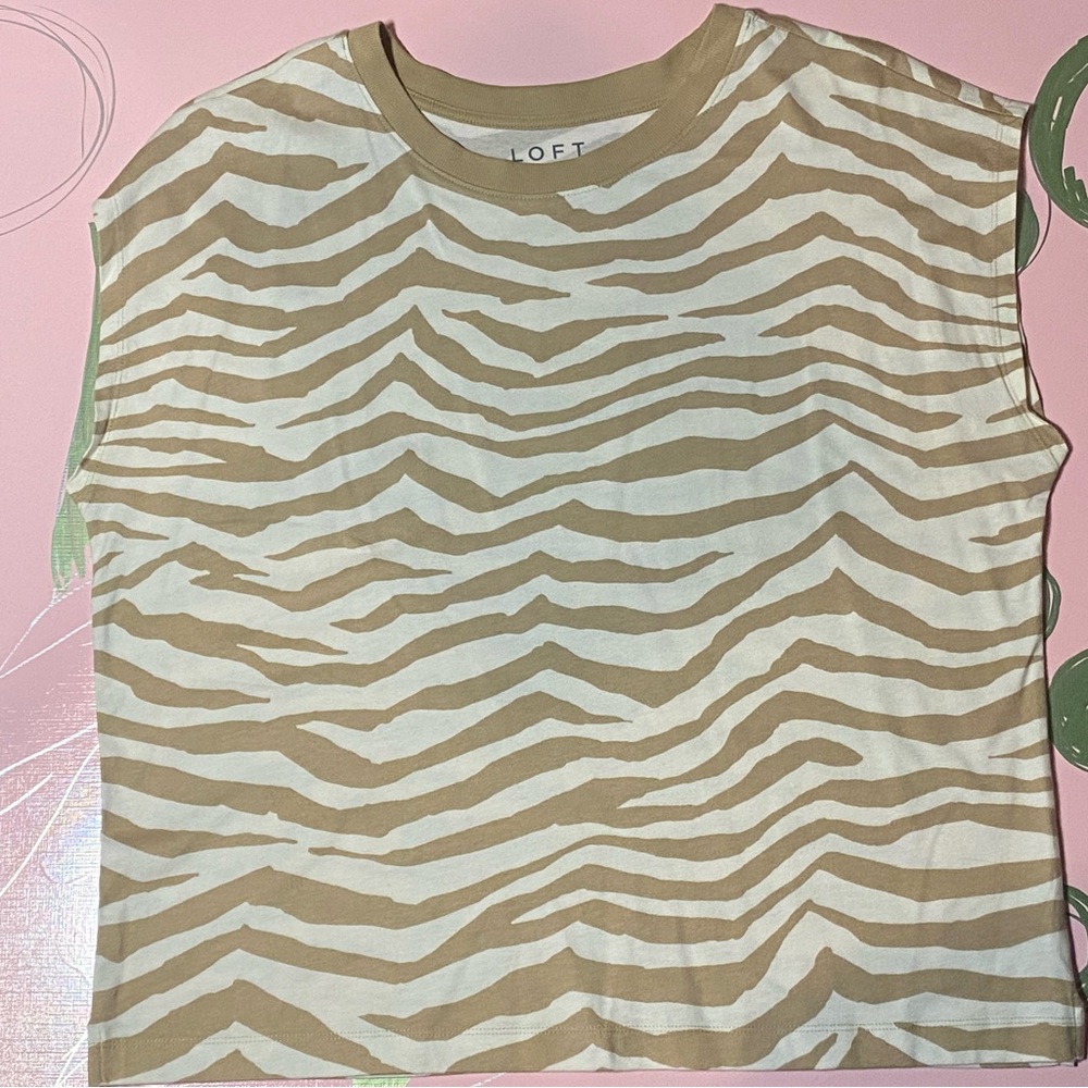 LOFT Zebra Print Sleeveless Top